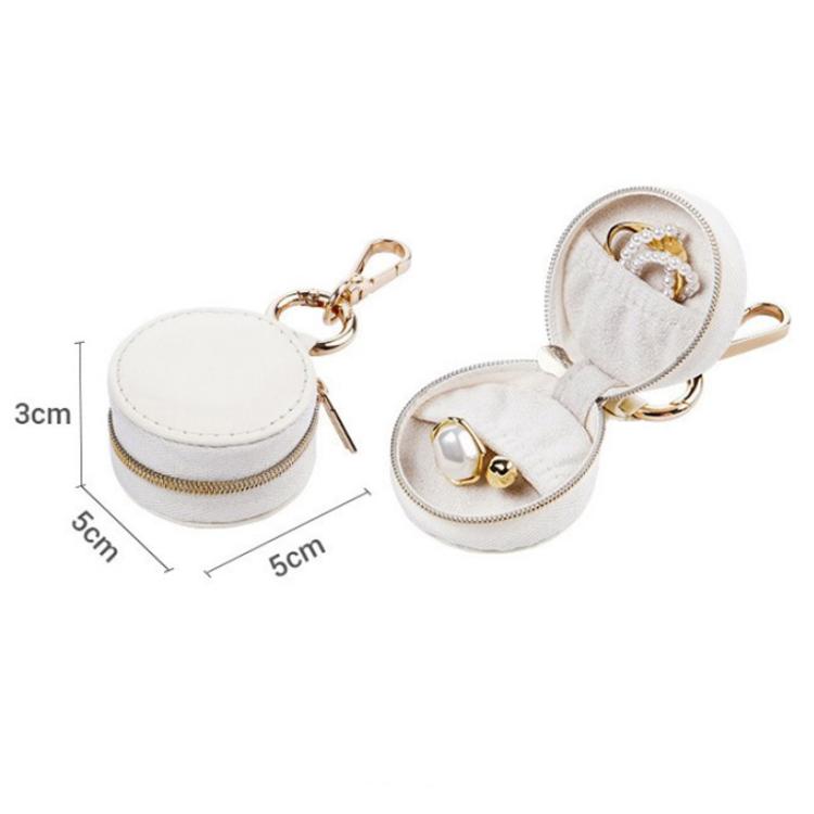 Portable Mini Round Jewelry Box Simple Travel Bag Pendant Gifts Earrings Ring Storage Box, Size: 5x5x3cm