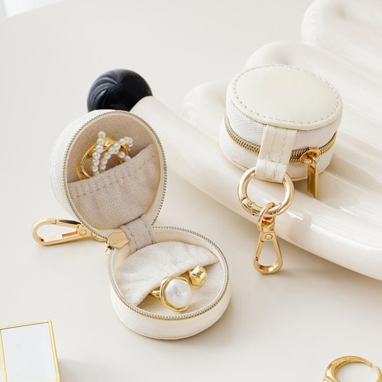Portable Mini Round Jewelry Box Simple Travel Bag Pendant Gifts Earrings Ring Storage Box, Size: 5x5x3cm