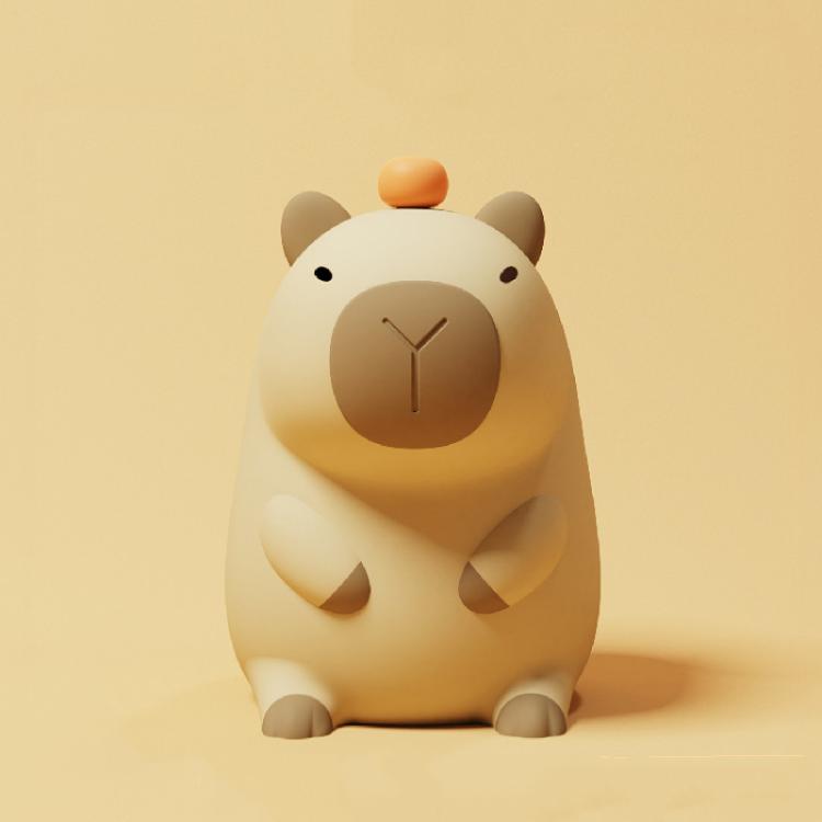 Cute Cartoon Guinea Pig Night Light Ornaments Children Silicone Pat Light - DS-CPBR-01