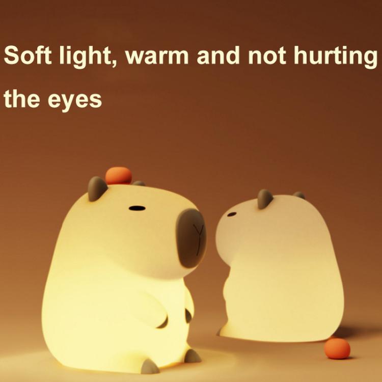 Cute Cartoon Guinea Pig Night Light Ornaments Children Silicone Pat Light - DS-CPBR-01