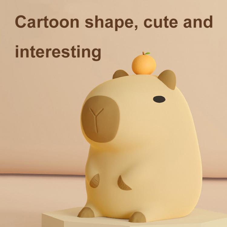 Cute Cartoon Guinea Pig Night Light Ornaments Children Silicone Pat Light - DS-CPBR-01