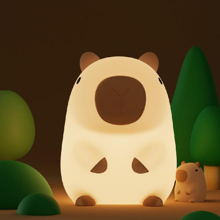 Cute Cartoon Guinea Pig Night Light Ornaments Children Silicone Pat Light - DS-CPBR-01