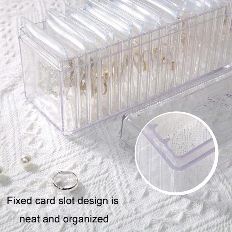 Acrylic Jewelry Storage Box + 20pcs Antioxidant PVC Jewelry Sealing Bags Necklace Earring Dustproof Organizer - Transparent