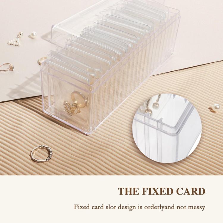 Acrylic Jewelry Storage Box + 20pcs Antioxidant PVC Jewelry Sealing Bags Necklace Earring Dustproof Organizer - Transparent