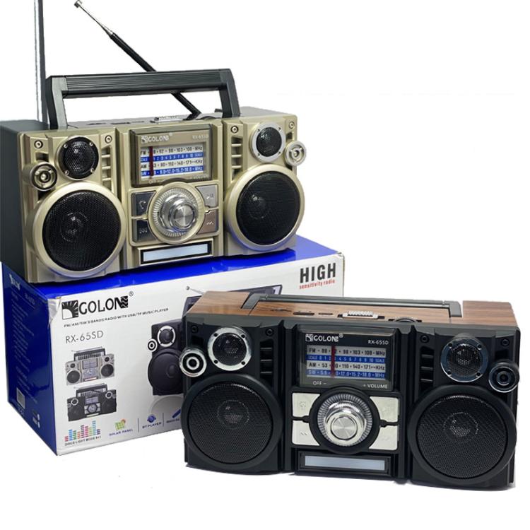 COLON RX-65SD Solar Charging Stereo FM Radio Wireless Bluetooth Speaker - Random Color Delivery