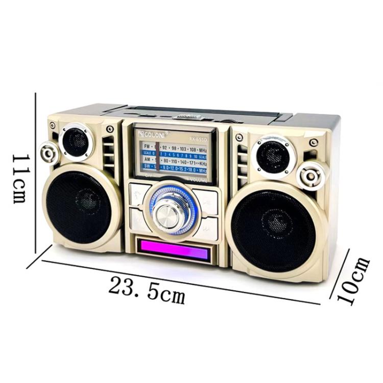 COLON RX-65SD Solar Charging Stereo FM Radio Wireless Bluetooth Speaker - Random Color Delivery
