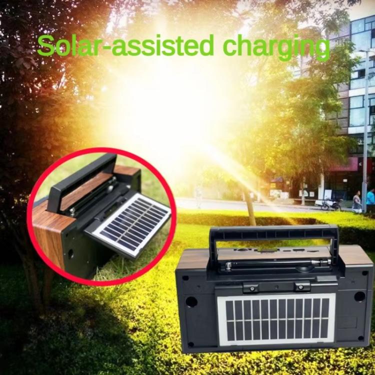 COLON RX-65SD Solar Charging Stereo FM Radio Wireless Bluetooth Speaker - Random Color Delivery