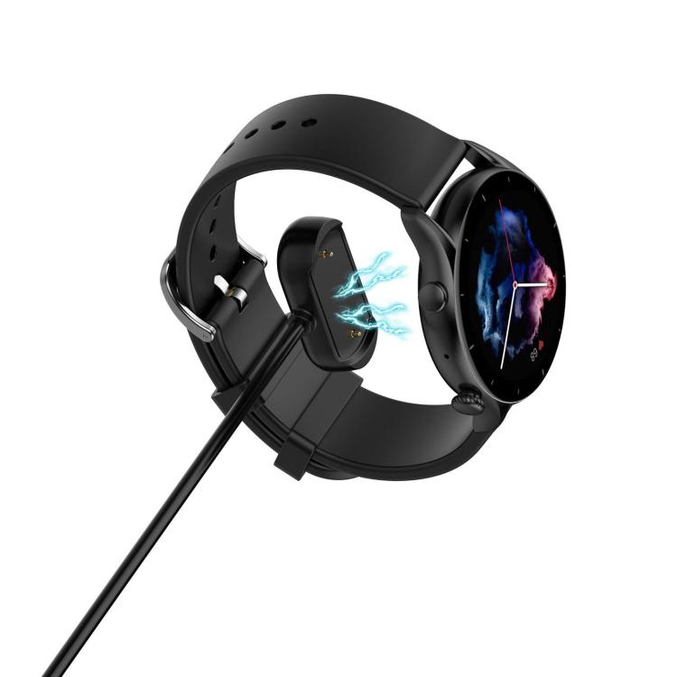 1m Watch Magnetic Charging Cable For Amazfit GTR 4 / GTR 4 Pro / GTS4 / T-Rex 2 / GTR 3 Pro / GTR 3 / GTS3 - Black