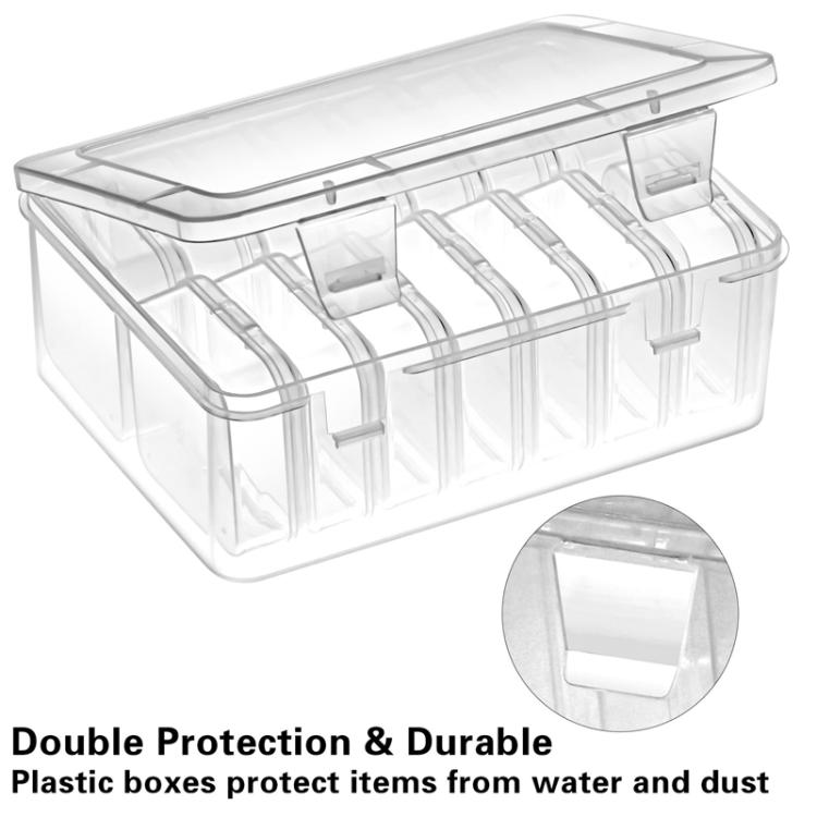 15pcs /Set Travel PP Jewelry Storage Box Small Beads Organizer Square Transparent Nail Jewelry Case
