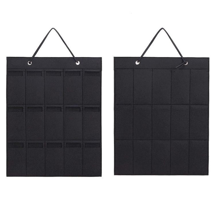 Felt Eyeglasses Storage Bag Sunglasses Storage Hanging Bag Behind Door Multi-Compartment Organizer