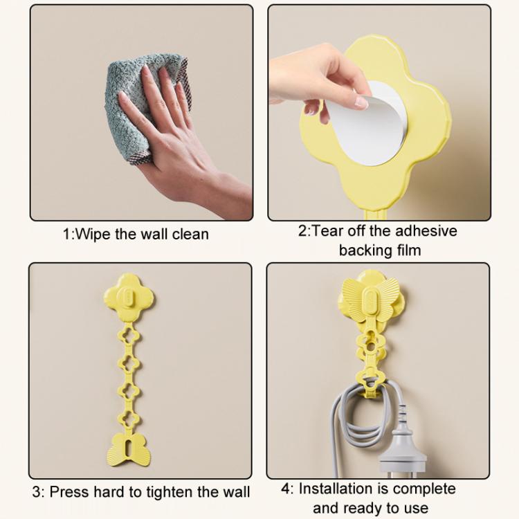 Kitchen Storage Cable Winder Power Cord Hanging Plug Hook Holder Electrical Appliance Cable Raiser Clip