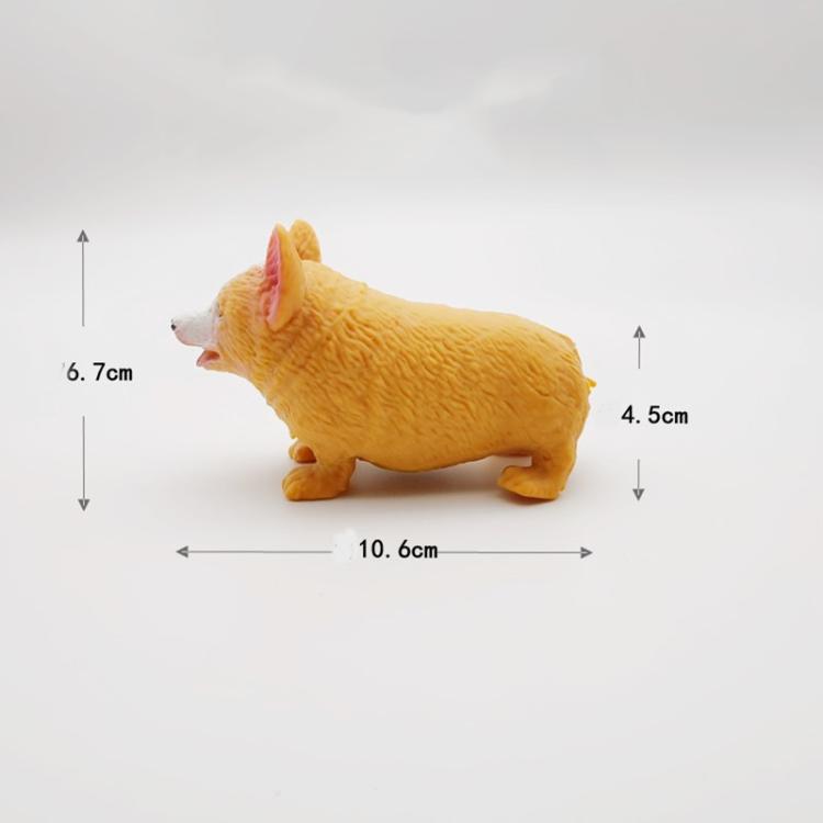 10pcs /Box TPR Stretch Corgi Dog Toy Pinch And Pressable Slow Rebound Decompression Toys