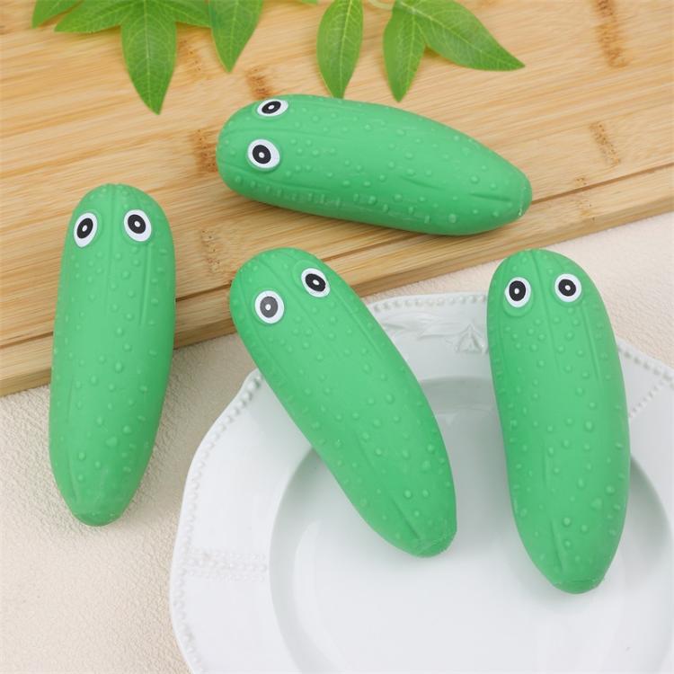 5pcs /Pack Simulation Fruit And Vegetable TPR Stretch Toys Slow Rebound Decompression Toy, Style: Cucumber