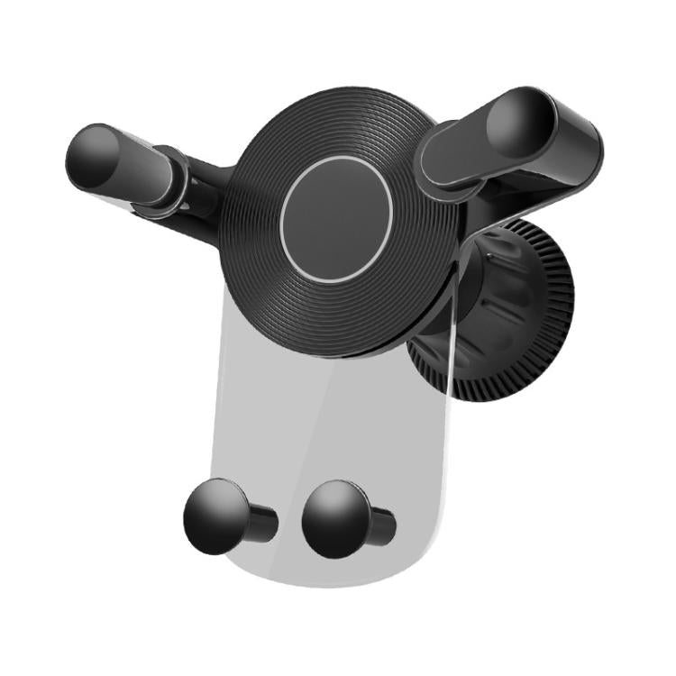 Car Air Outlet Navigation Transparent Gravity Bracket - Black