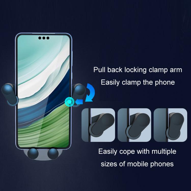 15W Mobile Phones Snap-on Car Wireless Charging Holder - Black
