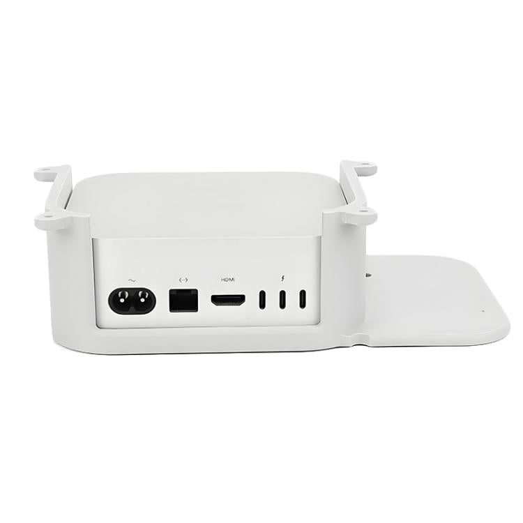 For Mac Mini M4 Under Desk Stand Hanging Wall Perforated Desktop Bracket With Screws - Gray