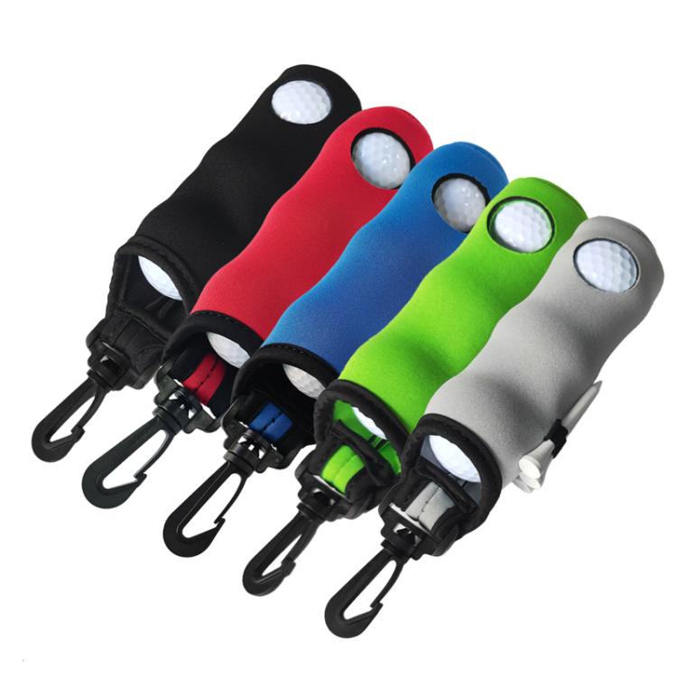 Neoprene Golf Ball Sleeve With 3 Balls 3 Tees Set Storage Pouch Waist Bag
