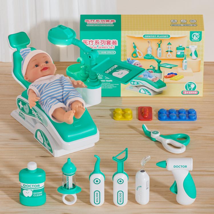 Children Pretend Play Simulation Dentist Role-Play Toys, Style: Basic Green