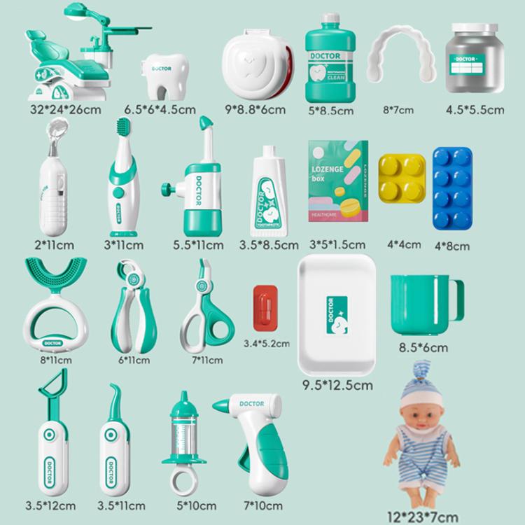 Children Pretend Play Simulation Dentist Role-Play Toys, Style: Basic Green