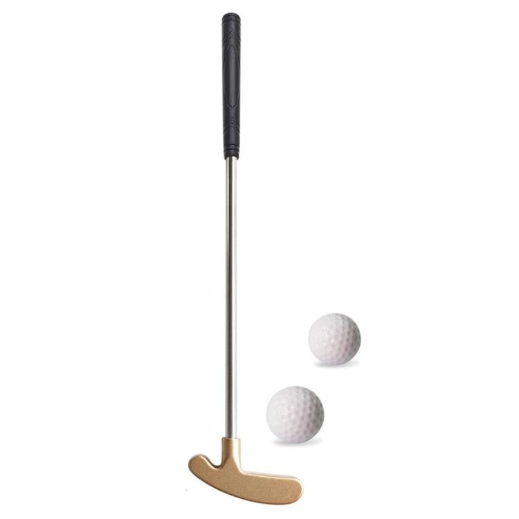15.8cm Mini Golf Putter 304 Stainless Steel Putter With 2 Balls Gold