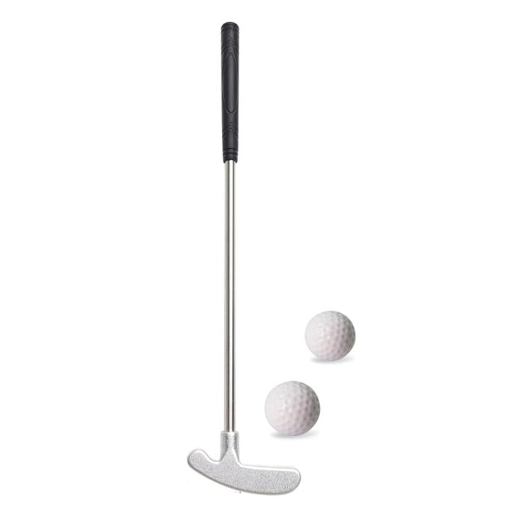 15.8cm Mini Golf Putter 304 Stainless Steel Putter With 2 Balls Silver