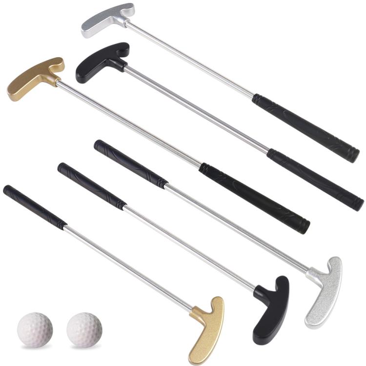 15.8cm Mini Golf Putter 304 Stainless Steel Putter With 2 Balls Silver