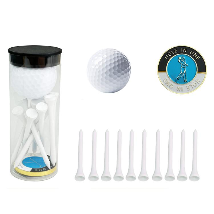 PVC Cylinder Golf Ball Tee Kit  Accessories, Spec:  White Set 2