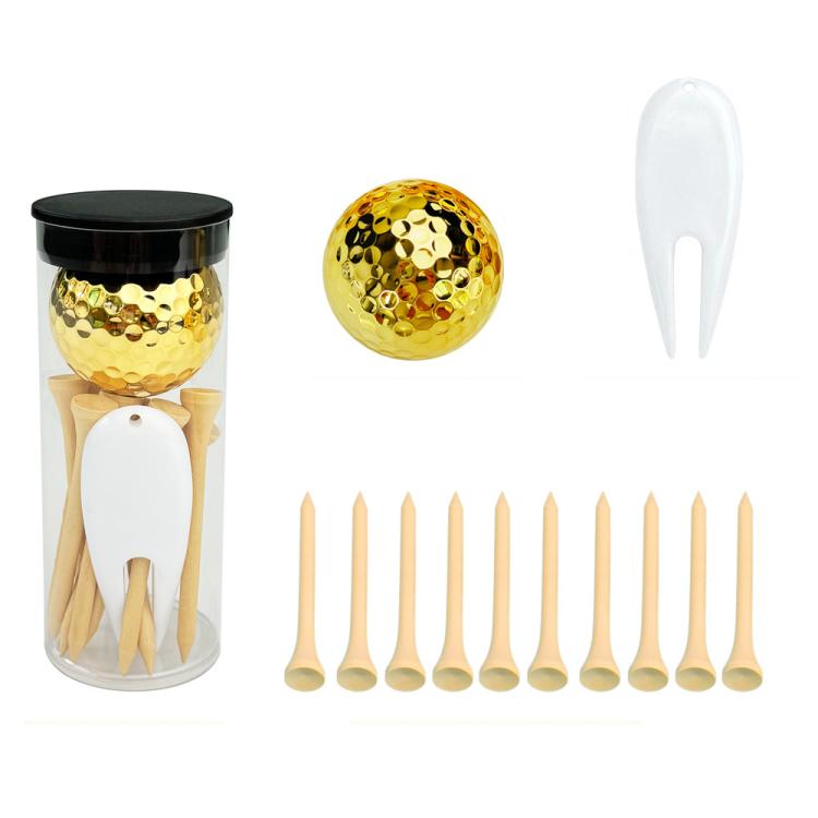 PVC Cylinder Golf Ball Tee Kit  Accessories, Spec: Gold Set 1