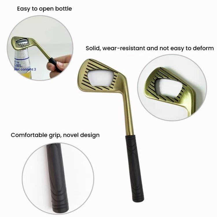 Golf Putter Shape Bottle Opener Zinc Alloy Beer Wine Can Opener, Spec: Bronze A Type