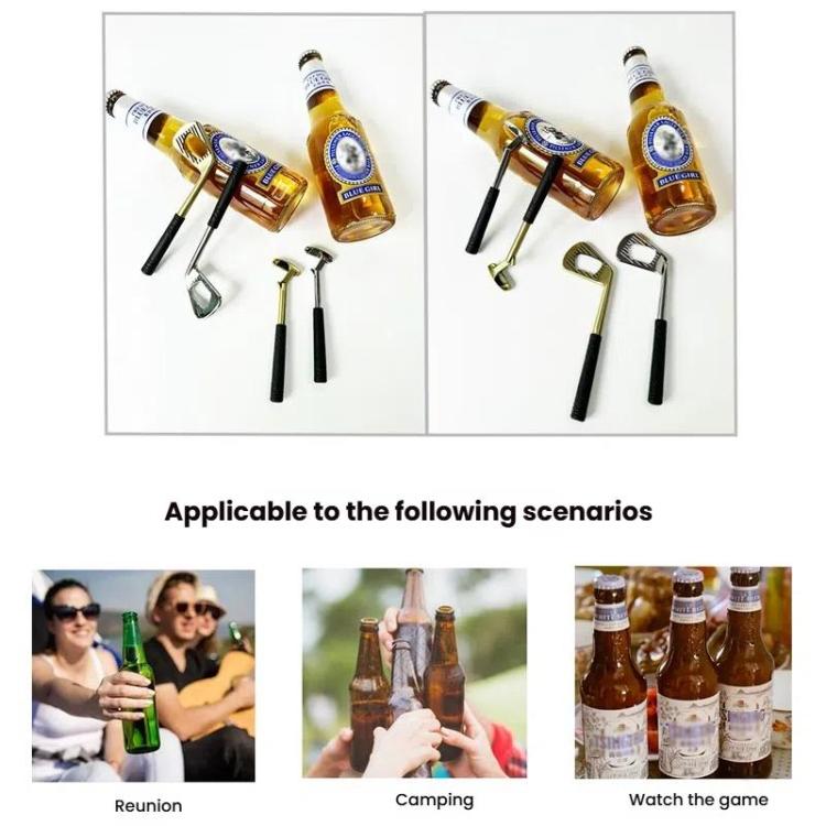 Golf Putter Shape Bottle Opener Zinc Alloy Beer Wine Can Opener, Spec: Bronze A Type