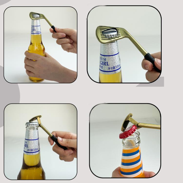 Golf Putter Shape Bottle Opener Zinc Alloy Beer Wine Can Opener, Spec: Bronze B Type