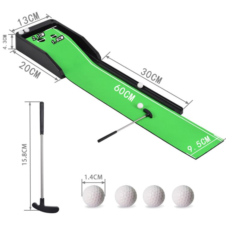 24x5 Inch Golf Putting Mat Set Mini Golf Tabletop Trainer - Green