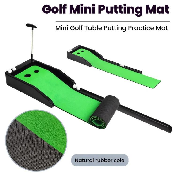 24x5 Inch Golf Putting Mat Set Mini Golf Tabletop Trainer - Green
