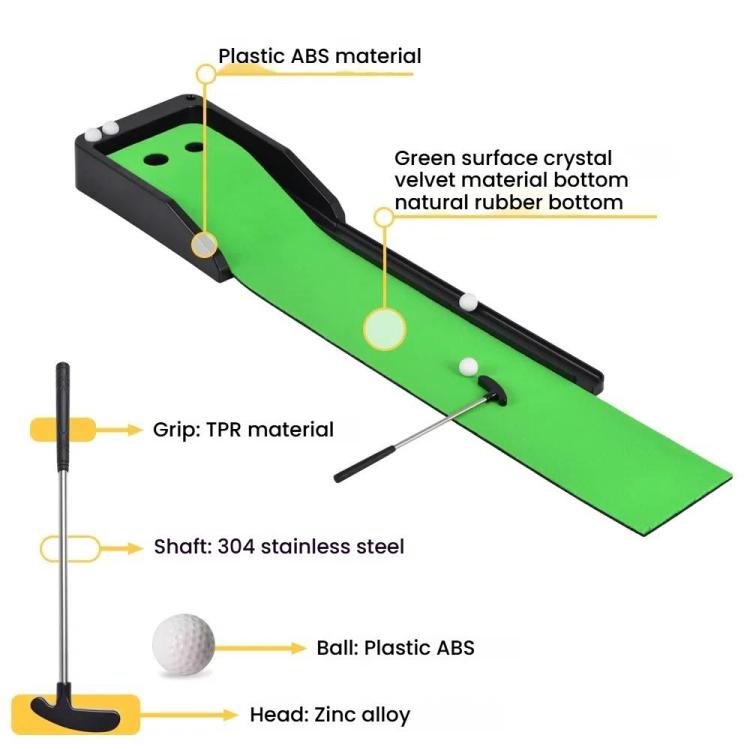 24x5 Inch Golf Putting Mat Set Mini Golf Tabletop Trainer - Green