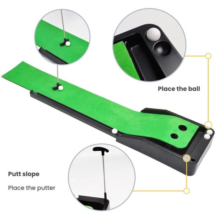 24x5 Inch Golf Putting Mat Set Mini Golf Tabletop Trainer - Green