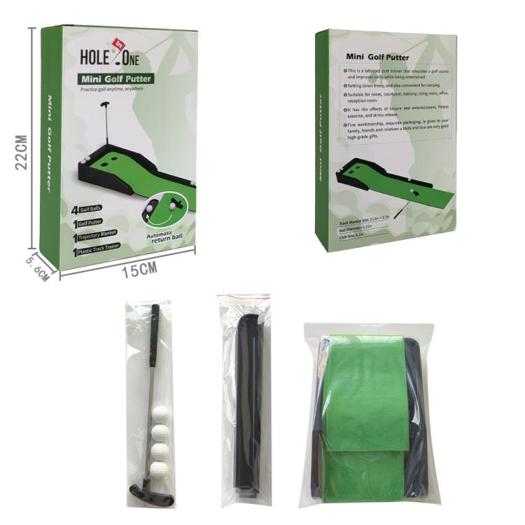 24x5 Inch Golf Putting Mat Set Mini Golf Tabletop Trainer - Green