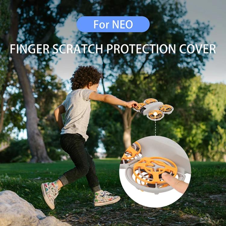 For DJI Neo CQT Drone Landing Scratch Protective Cover Prevent Finger Scratch Protective Cover Accessories, Color: Upper Black
