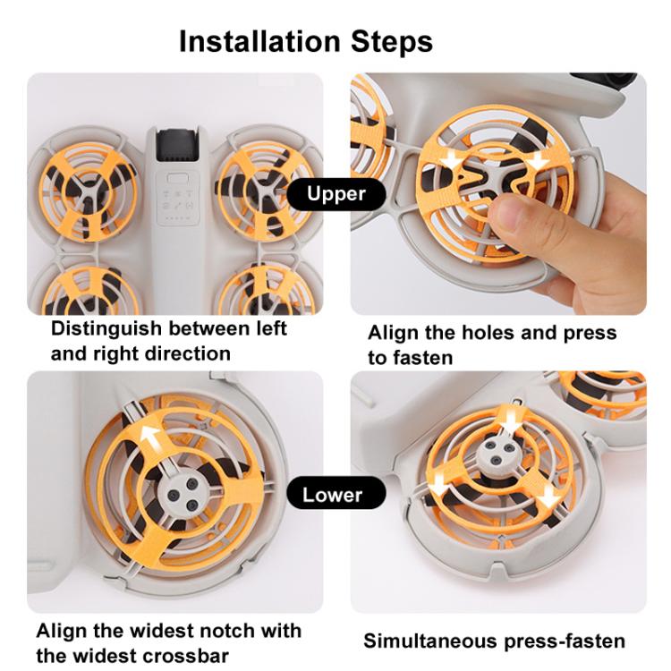 For DJI Neo CQT Drone Landing Scratch Protective Cover Prevent Finger Scratch Protective Cover Accessories, Color: Upper Orange
