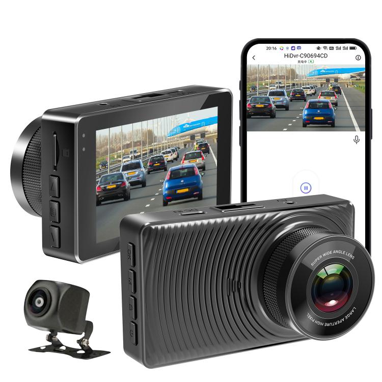 4K+1080P Driving Recorder Dual Front & Rear Recording WIFI Reversing Images - X16