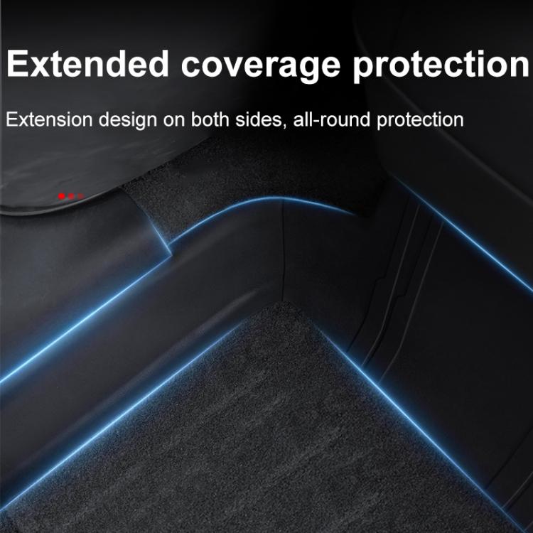 For Tesla Model Y Rear Seat One-Piece Full-Cover Anti-Kick Pads Guard Pad Decoration - 4pcs /Set