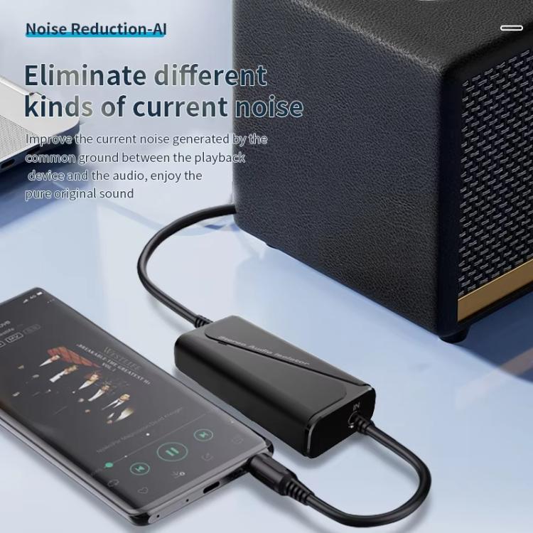 Bluetooth 5.4 Audio Common Ground Isolator Receiver Anti-interference Noise Reducer
