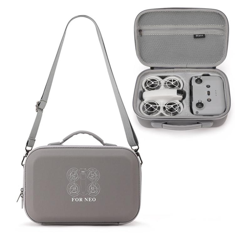 For DJI Neo BKANO NE-010 PU Storage Bag Hard Case Shoulder Bag - Gray