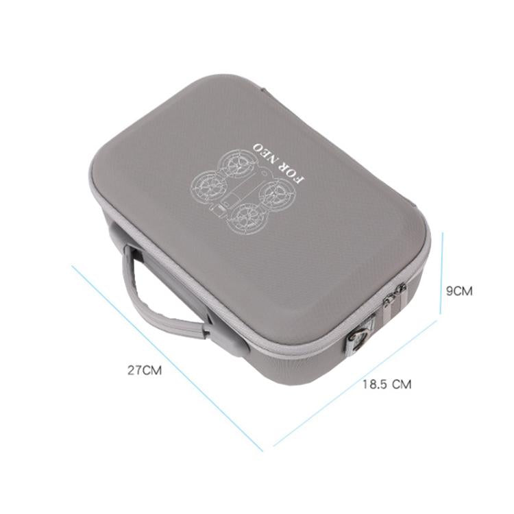 For DJI Neo BKANO NE-010 PU Storage Bag Hard Case Shoulder Bag - Gray