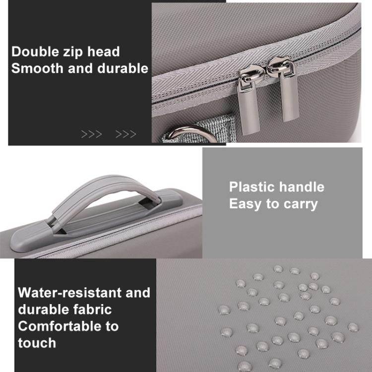 For DJI Neo BKANO NE-010 PU Storage Bag Hard Case Shoulder Bag - Gray