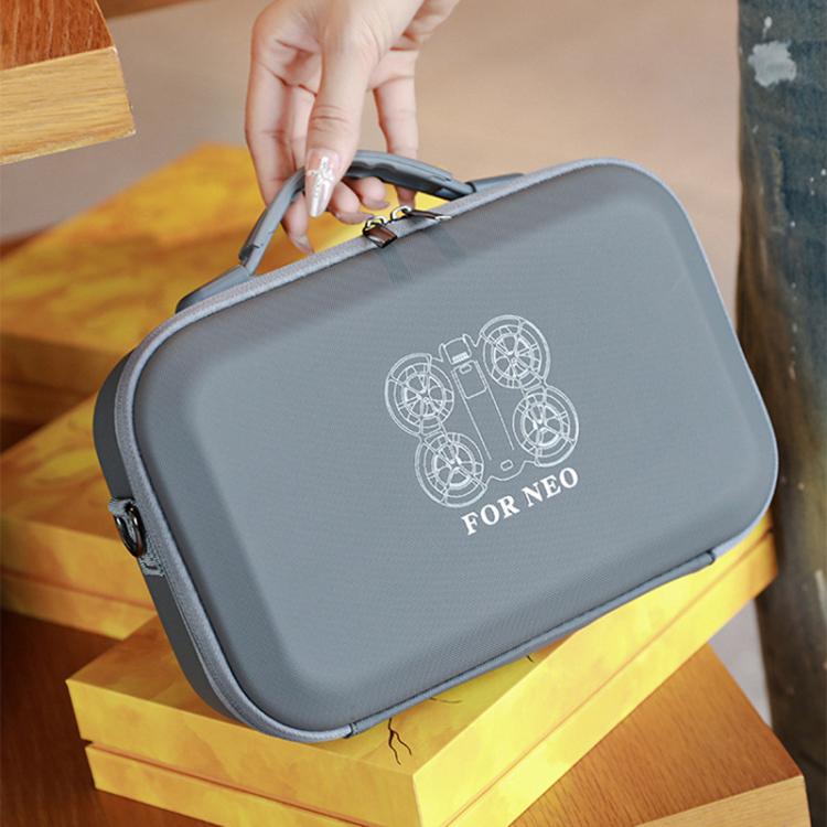 For DJI Neo BKANO NE-010 PU Storage Bag Hard Case Shoulder Bag - Gray