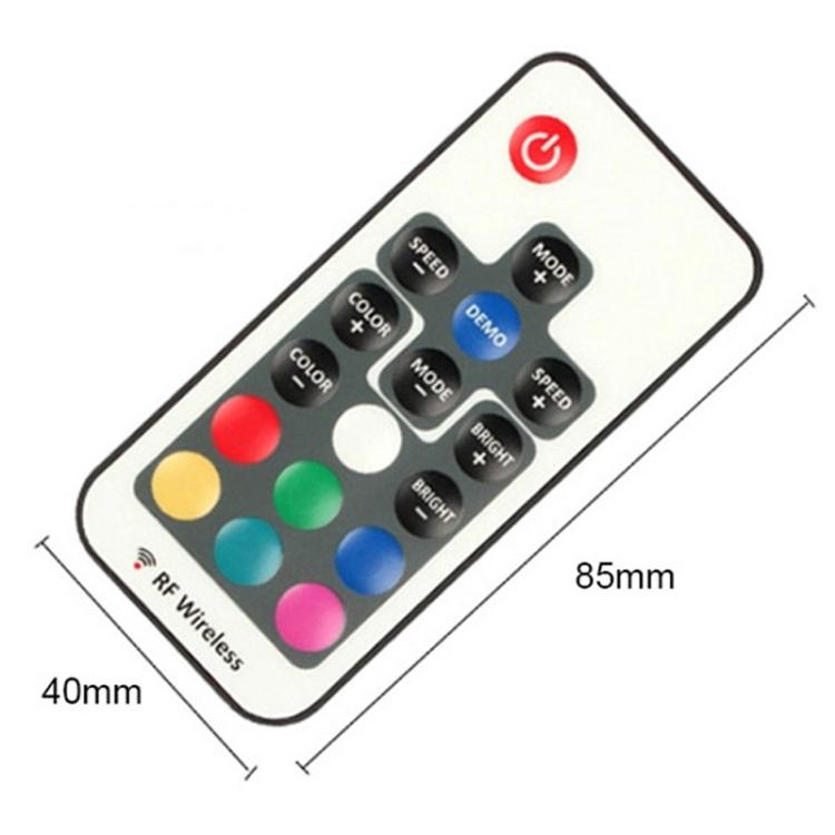 Intelligent RF Wireless Dimmable LED Strip Light Controller, Style: 17 Keys USB