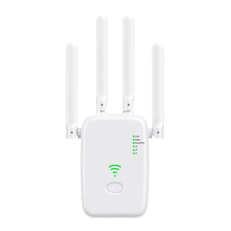Urant U11 1200Mbps 2.4G&5.8G Wireless Repeater WiFi Signal Amplifier Support WPS Quick Setting US Plug White