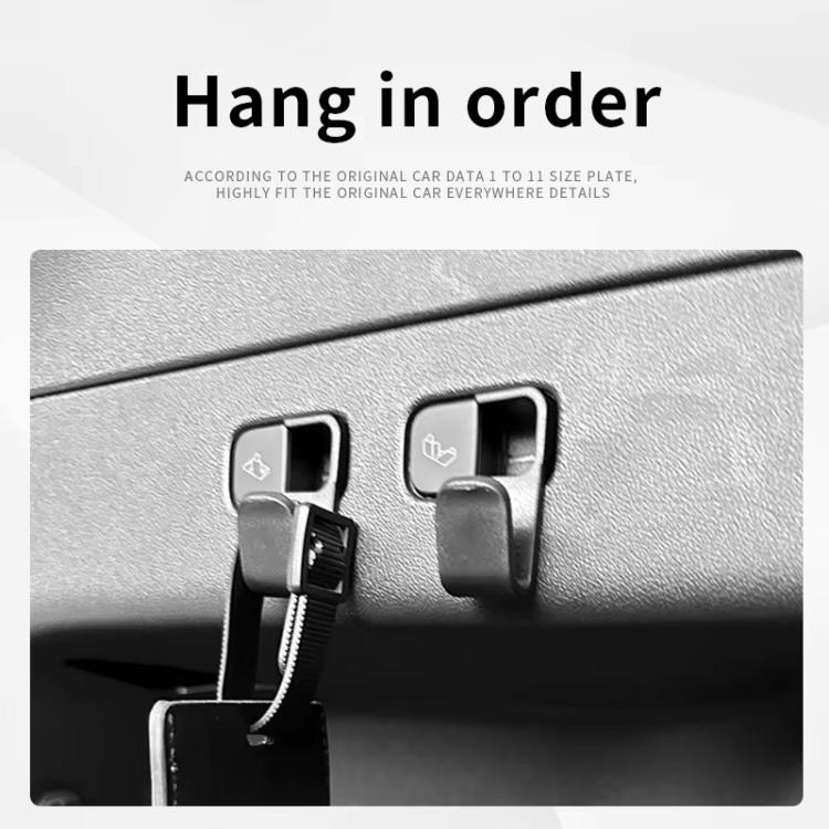 For Tesla Model Y Embedded Trunk Hook Storage Car Hook Automotive Interior Accessories - 2pairs /Pack