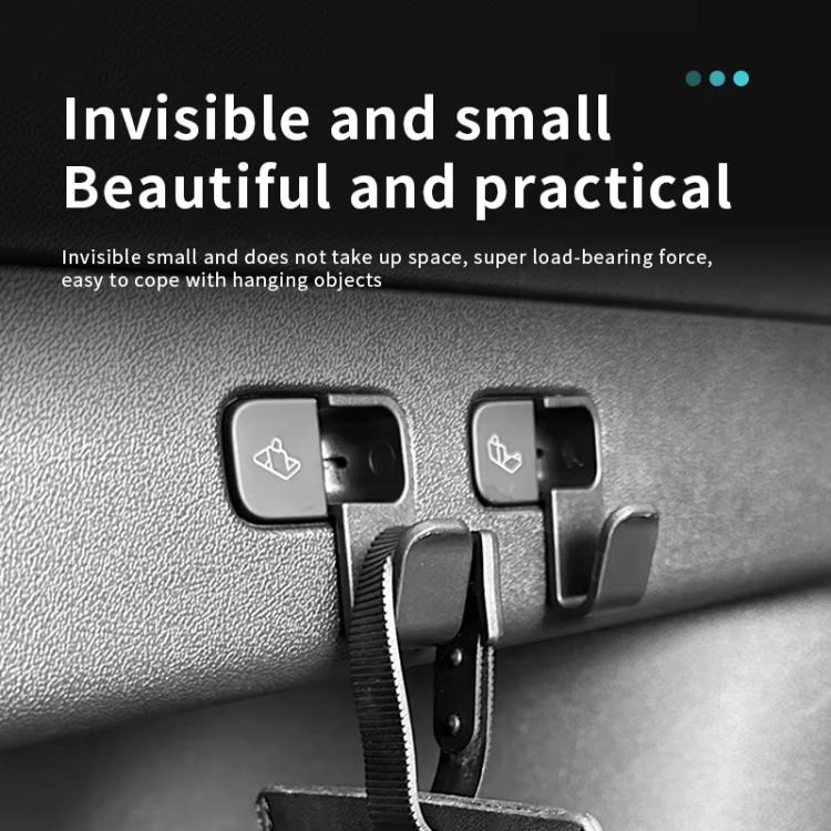 For Tesla Model Y Embedded Trunk Hook Storage Car Hook Automotive Interior Accessories - 2pairs /Pack