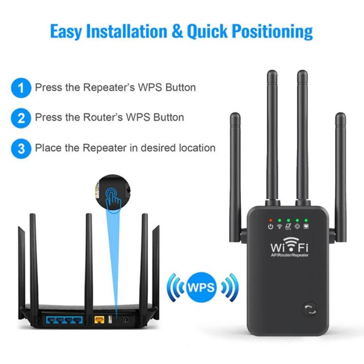 Urant U9 300Mbps 2.4G Wireless Repeater WiFi Signal Amplifier Support WPS Quick Setting EU Plug White